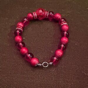 Elegant Red Beaded Bracelet